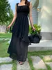 Sıradan Elbiseler Koreli Şık Mil Sinir Göğüs Kalın Kayış Mizaç Malzemesi Düzensiz Lotus Yaprak Sarkaç Retro Zarif Peri Elbise