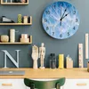 Relojes de pared diente de león planta paisaje reloj decoración del hogar dormitorio reloj silencioso Digital para habitaciones de niños