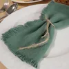 Tafelservet Eenvoudig Scandinavisch Kwastje Effen Doek Katoen En Linnen Materiaal Thuis Restaurant El Keuken Handdoek Westers