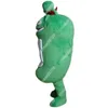 Dorosły charakte urocza zielona gaterpillar Mascot Costume Halloween świąteczna sukienka świąteczna pełne ciało strój maskotka