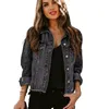 Women's Jackets Women Jacket Spring Long Sleeve Fashionable Cool Denim Lady Short Coat Leisure Street Wear Sporty Female Clothes