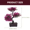 Flores decorativas Bonsai rojo Árbol Decoraciones falsas Plantas artificiales al aire libre Maceta Accesorios para el hogar