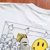 Designer modekläder hiphop tees tshirts smiley samtida konst marknad smiley ansikte handdrawn graffiti kort ärm t-shirt mäns och kvinnors trend