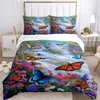 Flower Butterfly Duvet Cover Kawaii Comforter Bedding sets Soft Quilt Cover and cases for Teens Single/Double/Queen/King L230704