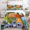 Creative Grizzy and the Lemmings Duvet Caber Case Bedding Set Four Seasons Large Sizeフラットシート3ピースフラットカバーL230704