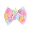 Hair Accessories Bow Mesh Hairpin Princess Cute DIY Plush Ball Edge Clip Cartoon Lollipop Children's