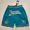 Team Baseball Shorts Jersey Cubs Zipper Pocket Pants Zipper Marlins Dodgers Astros Shorts Blue White Black Green Size S-XXL