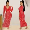 Roupas de banho femininas roupas de praia femininas 2023 nadar encobrir sensuais brocas pescoço manga longa vestido feminino elastano sólido verão para saída de moda praia