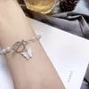 Link Bracelets Korean Version Of Super Fairy Butterfly Pearl Bracelet Female Ins Joker Does Not Fade Girlfriends Birthday Gift Female.