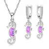 Collier boucles d'oreilles ensemble classique mignon cheval de mer bijoux mode dame pendentif accessoires pour femmes cadeau de fête