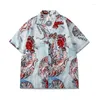 Survêtements pour hommes Rose Tiger Full Print Summer Hawaii Chemises Et Shorts Hommes Femmes Japonais Vintage Casual Deux Pièces Ensembles Surdimensionné