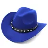 Enfants Western Cowboy Hat Costume Cowgirl Cap Fedoras avec Rivets Ceinture En Cuir pour Mascarade Fête Anniversaire