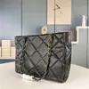 Chain Handbags Purse Tote Shopping Bag Quilting Shoulder Bags Women Black Sheepskin Fashion Letters Zipper Wallet Magnetic Button Internal Zipper Pocket 36cm