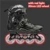 Inline rullskridskor ledde 80 mm skridskor skor för inline rullar fsk slalom skate skor vit röd blå rosa färgglada flash 4 hjul / 3 hjul hastighet glans hkd230720