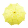 Colourful Cotton Bridal Parasol Handmade Battenburg Lace Embroidery Sun Umbrella Elegant Wedding Party Decoration Umbrella JY25