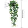 装飾的な花人工吊り植物マンダラ56cmユーカリの葉のvine bonsai屋内屋外庭の装飾家の装飾