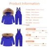 Manteau en duvet Veste de combinaison de neige pour enfants pour garçon Hiver Fille Manteau pour bébé Enfants Parkas Ensemble de vêtements Bébé Plume Salopette Fourrure Combinaisons HKD230725