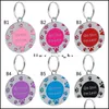 Dog Tag Id Card Antilost Puppy Dog Id Tag Custom Dogs Cats Name Tags Colliers Colliers Gravé Pet Nameplate Accessoires Drop LL