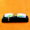 Solglasögon ovala belagda linser Rimless Light Weight Specles Frame Nose Pads Antislip Temple Reading Glasses 0,75 till 4