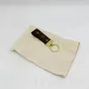 Plated gold key chain dragonne designer keychain holiday boyfriends gift letter printted bag portachiavi grace brown leather keyring wallet accessories C23