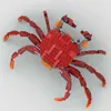 Экшн -фигуры магические животные MOC Строительный блок красный камень отшельник краб омар