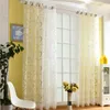 Curtain Beautiful High Shading Rate 85% Blakcout Curtains Black And Gray For Living Room Bedroom White Tulle