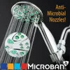 Mikrop bakterilerinden antimikrobiyal nozul koruması ile yüksek basınçlı 6 modlu lüks el duşu, premium paslanmaz çelik hortum, overh