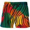 Shorts masculinos moda verão estampa de leopardo 3D animal curto praia masculino casual adorável elefante calças esportivas roupa de banho moda praia