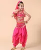 Stile di abbigliamento da palestra Costume di danza del ventre per bambini Costumi orientali Vestiti da ballerino per 4 pezzi / set