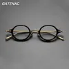 Monture de lunettes Vintage Acétate Lunettes Cadre Hommes Ronde Myopie Prescription Optique Petites Lunettes Cadre Femmes Marque De Luxe Lunettes 230725