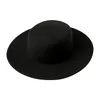 Französische Baskenmützen für Damen, große breite Krempe, Fedora, Winterwolle, Hochzeit, Jazzhüte, flache Oberseite, Filz, formelle Partykappe, Chapeau Femme