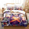 Chiikawa Bettwäsche-Set, Einzelbett, Twin, Voll, Königin, King-Size-Bett, Aldult-Kind-Schlafzimmer, Bettbezug-Sets, 3D-Druck, Anime-Bettlaken-Set, L230704