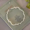 Ketten Stil natürliche Süßwasserperlen Halskette 925 Sterling Silber Modeschmuck für Frauen