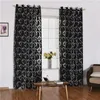 Curtain Beautiful High Shading Rate 85% Blakcout Curtains Black And Gray For Living Room Bedroom White Tulle