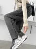 Pantaloni da donna Pantaloni da donna a vita alta con spacco laterale Pantaloni coreani da donna con coulisse Pantaloni sportivi estivi Casual Y2k Moda allenamento in cotone