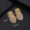 Boucles d'oreilles rondes géométriques à la mode Stud janeklly pour femmes Accessoires Boucles d'oreilles en zircon cubique Bijoux pendientes mujer moda 230724