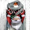 Шарфы зимний шарф женщины с рождественской кнопкой печати мягкая упаковка повседневная теплая платка дизайнерская одежда Бандана