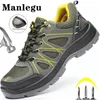 Sapatos sociais Respirável Segurança Homens Mulheres Tênis de Trabalho Botas Biqueira de Aço AntiSmash Mesh Calçados de Segurança 230725