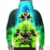 Sweats à capuche pour hommes Sweat pour hommes pour femmes Funny Gogeta Vs Broly Print Casual Hoodie Streatwear