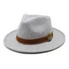 Chapeau Fedora homme femme pour Gentleman Jazz église casquette hiver automne bord court feutre Trilby chapeaux