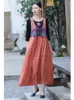 Etniska kläder 2023 kinesisk vintage klänning cheongsam förbättrad blomma broderi qipao kvinnor vestidos elegant folkdans