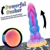 Brinquedos Anais Thread Monster Dildo Anal Bumbum Bumbum Masturador Dilatadores Chupando Brinquedos Sexuais Feminino Silicone Glow Soft 230724