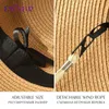 Enjoy women's summer Panama hat wide Brim straw hat men's beach hat fashion UPF UV protection Fedoras hat travel 230725