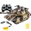 ElectricRC CAR 1 32 Военная война RC Battle Tank Heavy Interactive Emote Control Toy с пулями стрельбы модель электронные мальчики игрушки 230724
