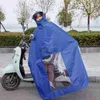Raincoats Behogar Universal Waterproof Hooded Raincoat Rain Cape Coat Poncho For Mobility Scooters Motorcykel Motorcyklar Bicycle Blue X0724