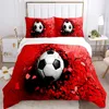 Football housse de couette football/football couette ensembles de literie housse de couette douce et étuis pour adolescents simple/double/reine/roi L230704