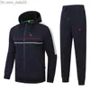 Trajes de pista para hombres trajes de pista con capucha para hombres trajes de deportes casuales de color set de otoño para hombres de invierno ropa de sudadera z230725