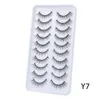 Faux cils 100/500 double faux cils 3D cils de vison artificiels volume doux naturel extension de cils longs et épais projet d'entreprise en gros 230724