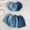 Shorts Schattige Baby Jongens Zomer Toevallige Denim Korte Broek voor Peuter Meisjes Zakken Ontwerp Kleding Kinderen Jeans 0 24 M 230724