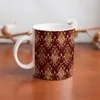 Canecas Caneca Barroca Dourada Oriental Vintage Damasco Criativa Clássica Cerâmica Copos de Presente